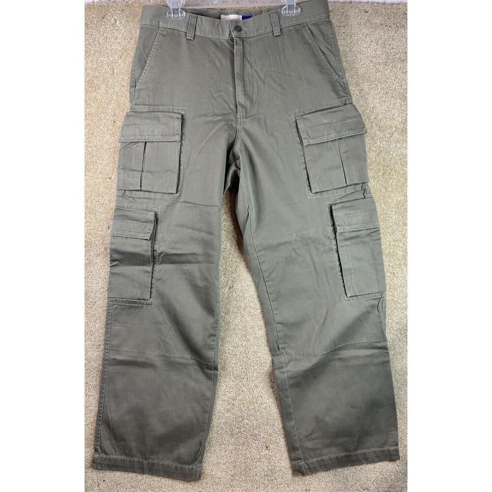 VTG GAP Mens 34x30 Olive Khaki Cargo Fatigue Pants New w/out Tags Baggy Skater